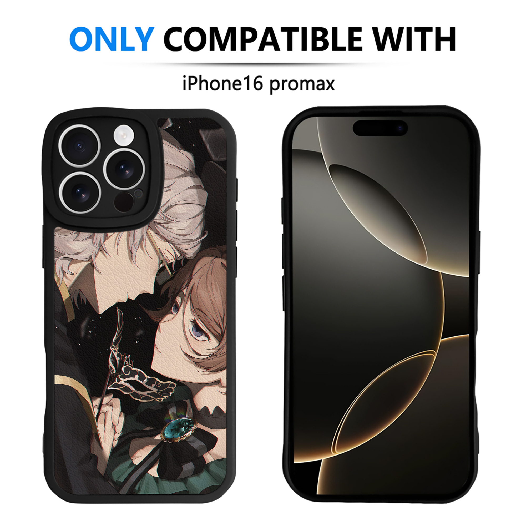 （画像用） 文豪ストレイドッグス Bungo Stray Dogs 【iPhone 16シリーズ対応】シリコンスマホケース（レザー調） 材質：シリコン